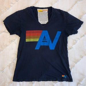 Aviator Nation Distressed V-Neck T-shirt